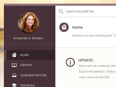 SchoolRise Staff Members Site dashboard icons members purple staff ui user interface design wordpress