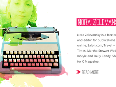 New Author Website Design bright colorful journalistic minimalist modern typewriter web design wordpress