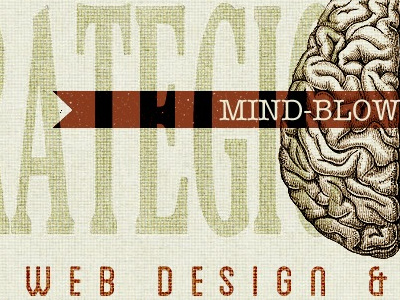 Home Page brain engraving gold linen red redesign texture web design wordpress