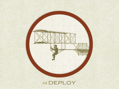 Redesign: Animated Deploy Button animated button flying gif movie paper plane red retro texture vintage wordpress