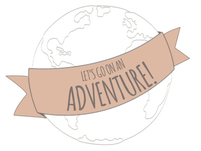 Let's Adventure! adventure banner brown globe photography pink wordpress world