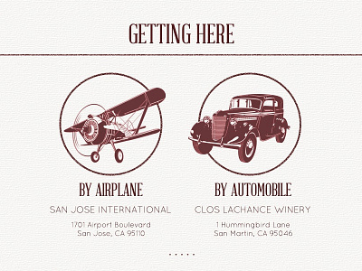 Getting Here Infographic california car infographic plane red retro web design winery wordpress