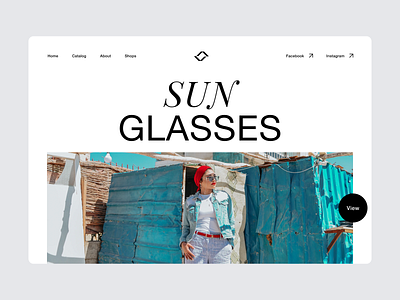 Eyeglasses eCommerce Website clean concept ecommerce glasses graphic design grid hero instinctools minimal sun sunglasses typography ui ux website