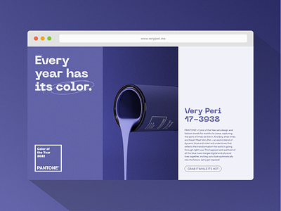 Very Peri Landing Page #2 color of the year design landing page minimal pantone purple ui very peri website