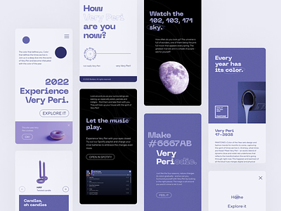Very Peri Landing Page #3 blue color of the year design landing page minimal mobile pantone purple responsive rwd ui very peri website