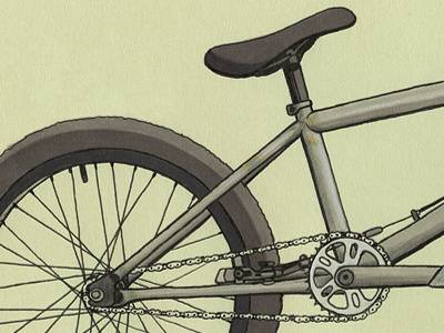 Jim Jones' Custom BMX bikes illustration marker pen and ink