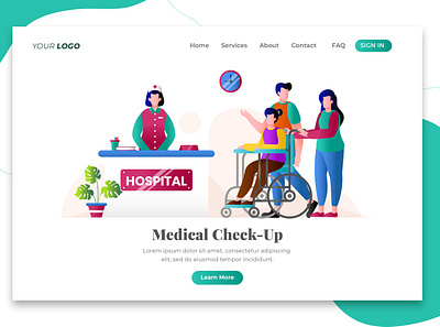 Online Doctor Consultation Landing Page banner care clinic concept consultation design doctor flat health hospital illustration internet marketing medical medicine online patient technology vector web