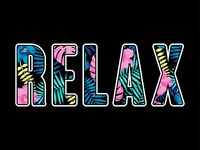 Relax - Winter won't last forever! graphic design hawaiian motto slogan summer tropical type