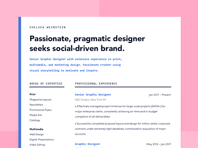Resume Concept branding cv cv design graphic design job search resume resume design