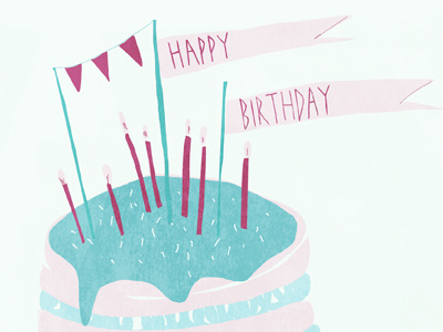 Birthday Cake Hat editorial design happy birthday illustration illustrator