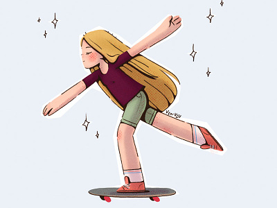 〰️Flow〰️ character design characters children illustration comic flow illustration movement skateboard stylish
