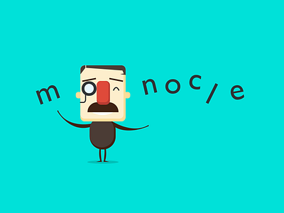 Monocle flat juggler man monocle moustache