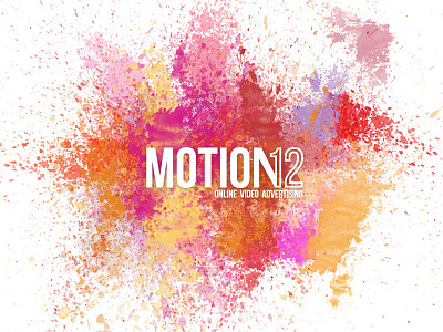 Motion12 Logo brand colour flick logo paint pollock splatter typography video