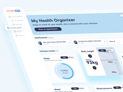 NHS - Virtually app branding design gradient illustration logo ui ux vector web