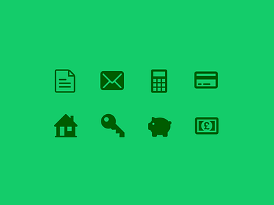 Money icons bill calculator dollar home icons key loan mail money mortgage piggy bank pound