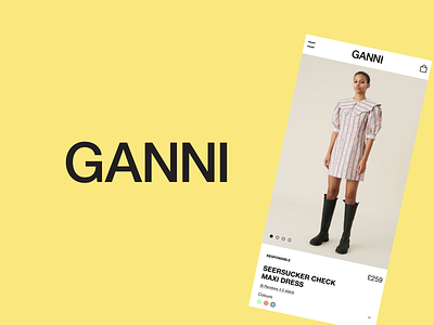GANNI app design e commerce u ui ux web website