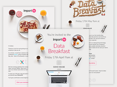 Data Breakfast Email campaign breakfast campaign email event food lettering mailchimp morning