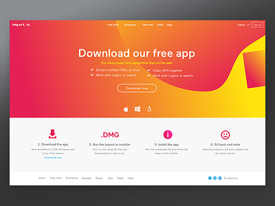 Lava lamp landing page ui