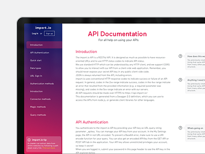 API docs api brand design doc help sidebar text ui ux web