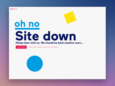 Site down... :( app error issue maintenance problem site down ui ux web