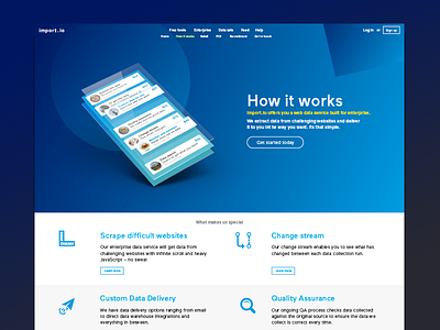 How it works data design flight how it works icons landing page perspective shapes typography ui ux web