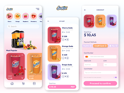 Sunkist | Soda Ordering | Mobile App Design | Figma