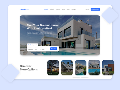 LimitlessReal - Web Design for Real Estate design figma logo real estate ui web