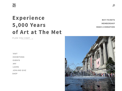 The MET（Metropolitan Museum of Art）website design ui ux