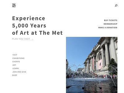 The MET（Metropolitan Museum of Art）website