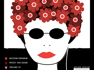 Milton Glaser style magazine cover illustration vector