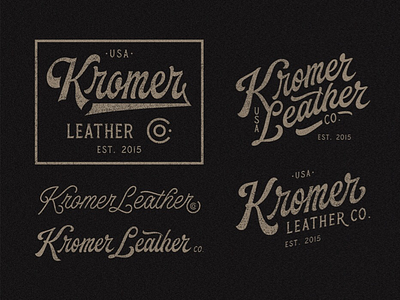 Kromer Leather Co. branding design handlettering lettering logo logotype typography