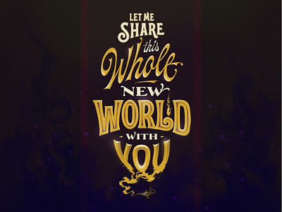Aladdin quote aladdin design handlettering lettering poster quotes typeface