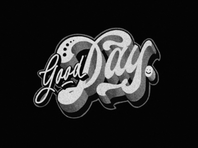 Good Day blackwhite design handlettering lettering typedesign vintage