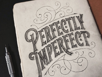 Perfectly imperfect, thats okay👌🏼 decorative design drawing font handlettering lettering ornament sketch typedesign vintage