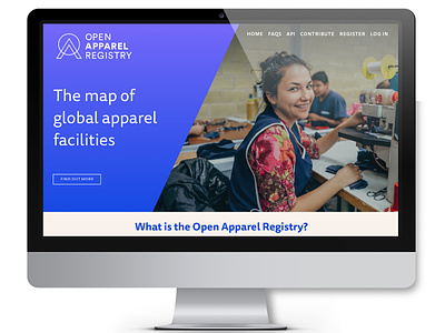 Open Apparel Registry branding design fashion gradient supply chain web website
