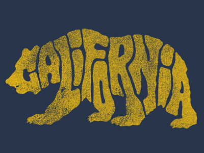 CAL-BEAR bear cali california dcay design illustration type typography west