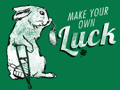 Make your own luck bunny clover dcay footie green irish paddy rabbot st. paddy