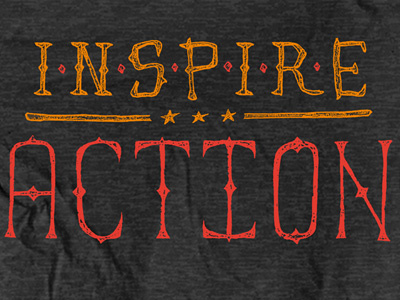 Inspire Action action dcay drawn hand inspire star type