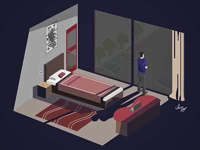 My real room :) design illustration illustrator isometric room