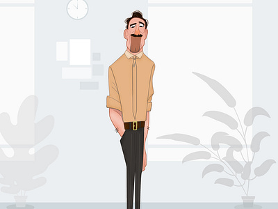 simple employee design employee flat design illustration illustrator work
