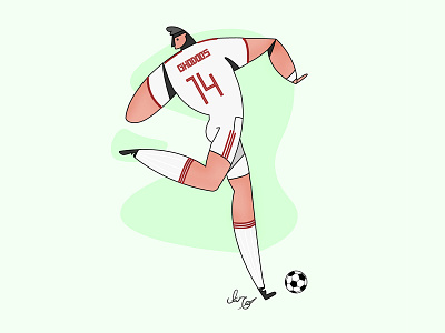 football player- part 2 ball character design flat design football illustration illustrator iran vector