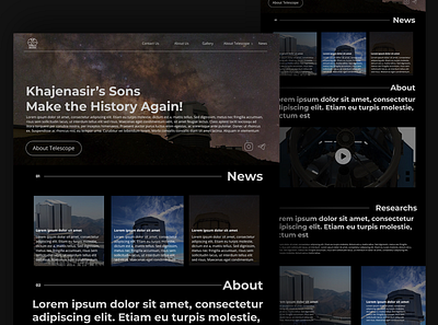 Astronomy Big Typography Design astronomy bigtypography dark darkmode ui web webdesign