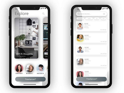 Freelancer Finder design ios ux