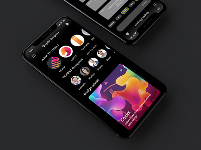 graphika app dark ui darkmode design freelancer graphic graphicdesign ios ux