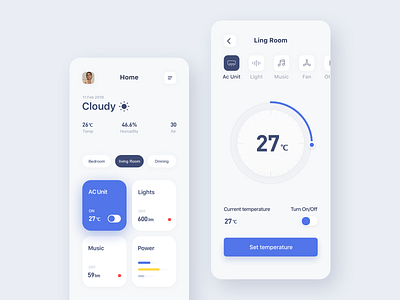 Remote Home Control design ui