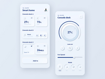 Smart Home app design ui ux vector web