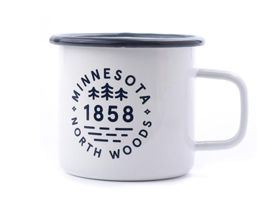 Minnesota North Woods Mug 1850 minnesota mug state tree water