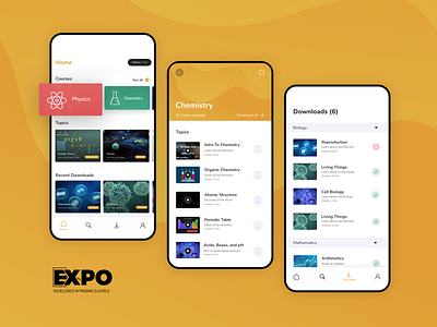 Expo app design designs examination school student tutor tutorial ui uidesign user experience user interface ux uxdesign