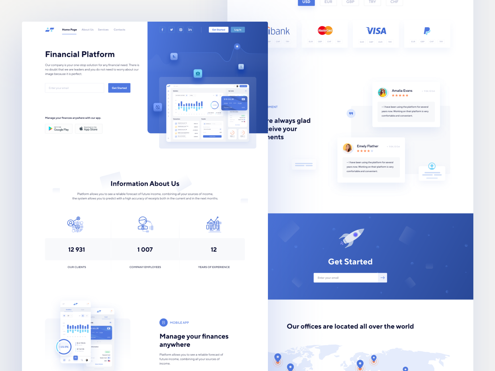 Landing Page - Financial Platform by Igor Fartushny on Dribbble