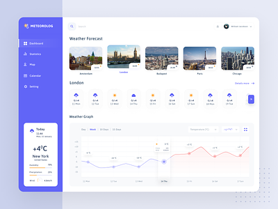 Weather Forecast chart dashboard design interface product design statistics ui ux weather weather app weather forecast